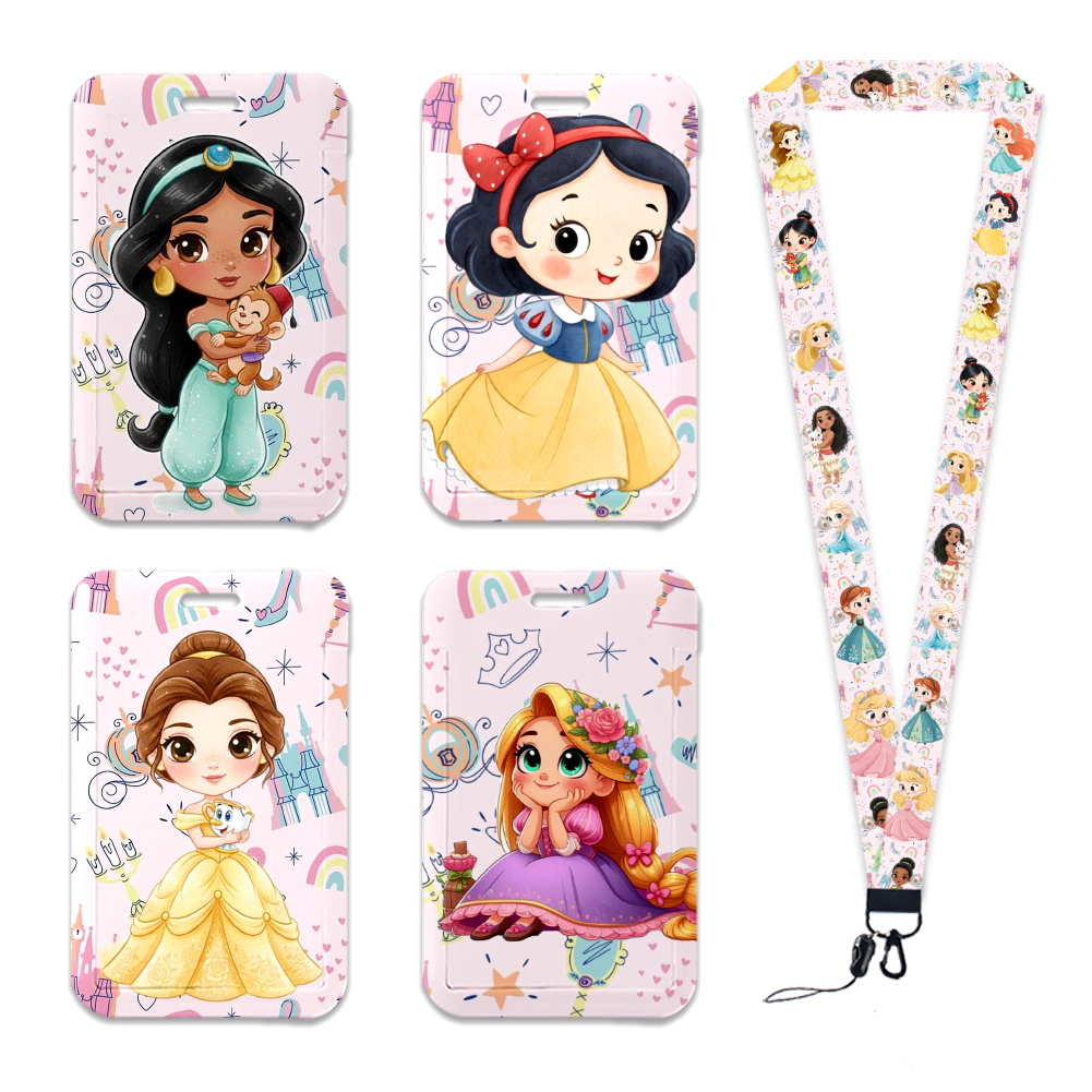 Kawaii Tech Accessories - Porte-cartes de princesse Disney, mignon et