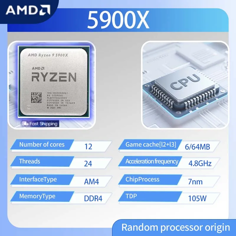 Processeur AMD Ryzen 9 5900X R - Amd Cpu Ryzen 9 avis et prix