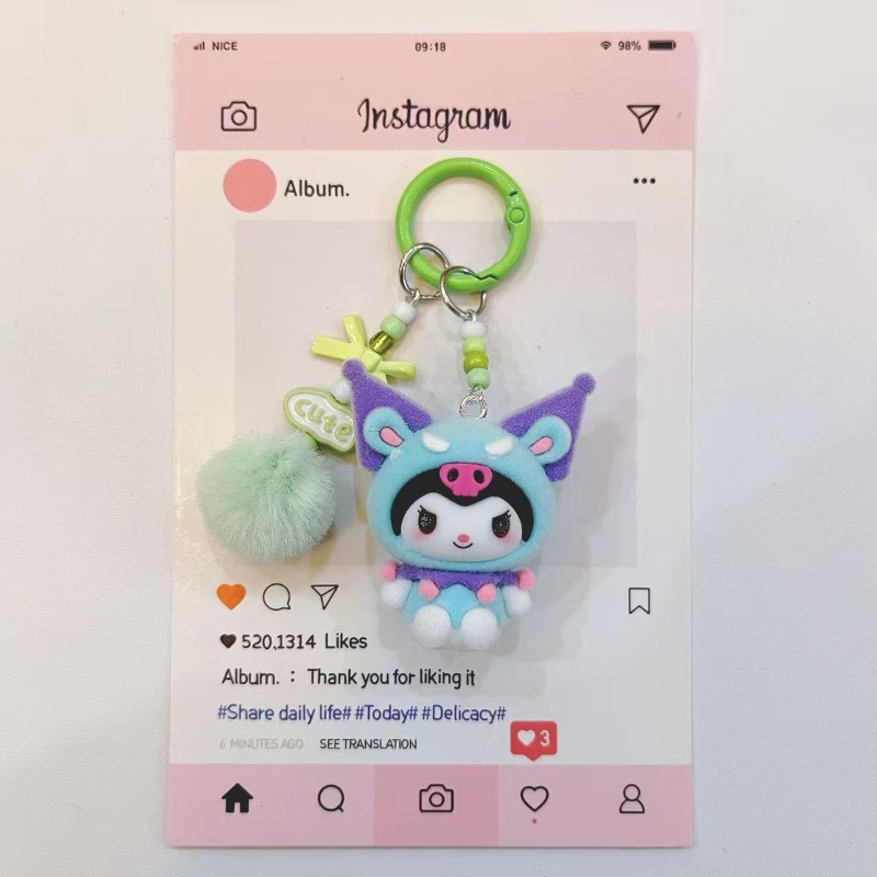 Porte-clés en résine Kuromi te - Kawaii Tech Accessories avis et prix
